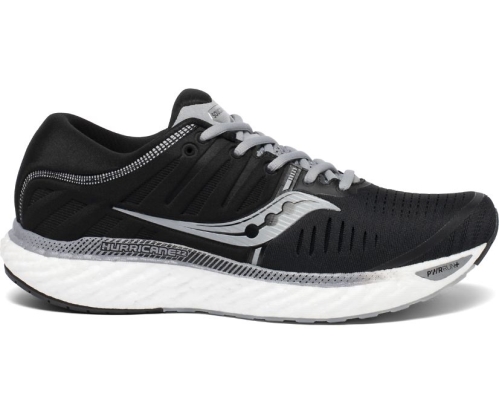 Tenis Saucony Hurricane 22 Hombre Zapatos de estabilidad Negras / Blancas México MX-175-WF